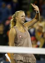 Caroline Wozniacki jubler og er klar til sin første Grand Slam-finale. 