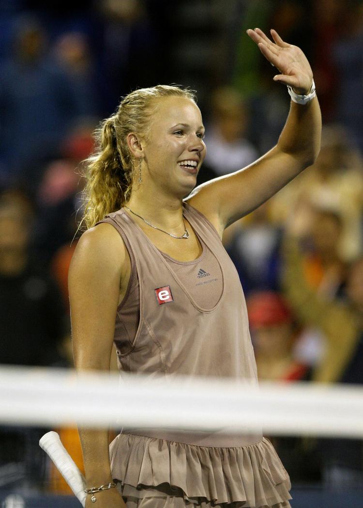 Caroline Wozniacki jubler og er klar til sin første Grand Slam-finale. 