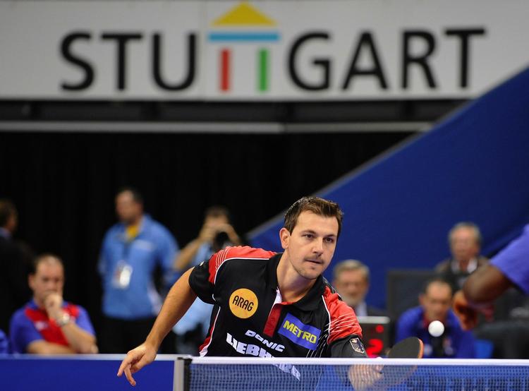 Timo Boll vandt i fire sæt over Kasper Sternberg. 
