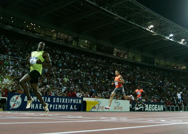 Usain Bolt knuste igen alle konkurrenter - eller statister, om man vil. 