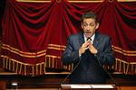 Nicolas Sarkozy flyver til et møde mellem verdens største økonomier i Pittsburg i USA 24. og 25. september. (Arkivfoto) 