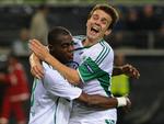 Brasilianske Grafite (tv.) scorede hattrick for Wolfsburg, der debuterede i Champions League med en sejr på 3-1 over CSKA Moskva. 