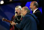Mary Travers,  Peter Yarrow og  Paul Stookey fotograferet for fem år siden. 
