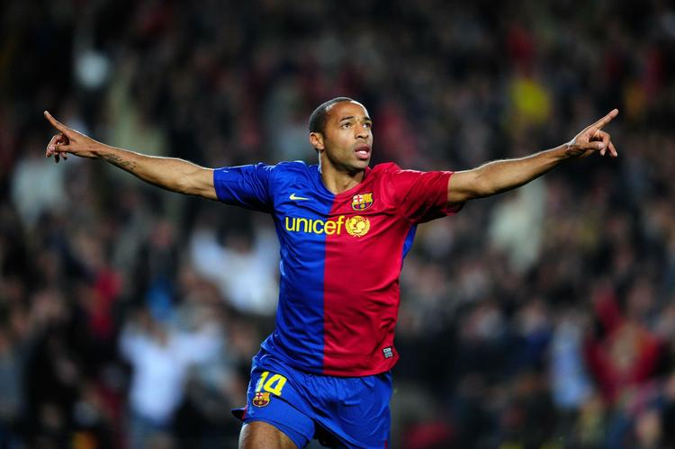 Thierry Henry og Barcelona er klar til kvartfinalerne i Champions League. 