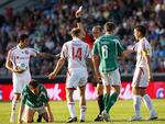 AaB's Rasmus Würtz fik en advarsel i kampen mod Silkeborg. 