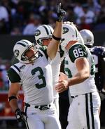 Et fieldgoal af Jay Feely (nummer 3) bidrog til New York Jets' sejr på 16-9. 