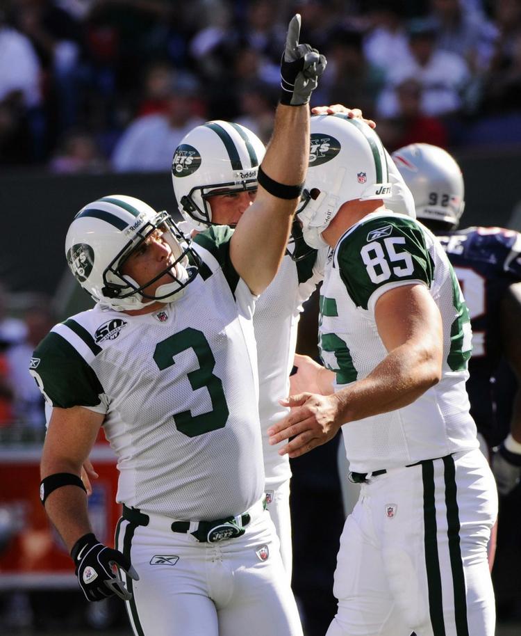 Et fieldgoal af Jay Feely (nummer 3) bidrog til New York Jets' sejr på 16-9. 