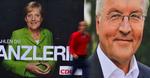 De to hovedkombattanter ved det tyske valg på søndag Angela Merkel fra de kristelige demokater og socialdemokraternes Frank-Walter Steinmeier. 