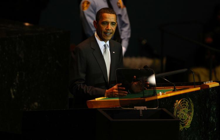 Barack Obama talte i dag på FN's klimakonference. Og præsidenten har så omfattende et program, at han har svært ved at afse tid til IOC-konferencen i København. 