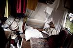 En flok brydere fra Venezuela dukkede op i Herning uden at være tilmeldt VM. De bor nu tæt sammen i campingvogne på messecentrets grund. Foto: Joachim Adrian 