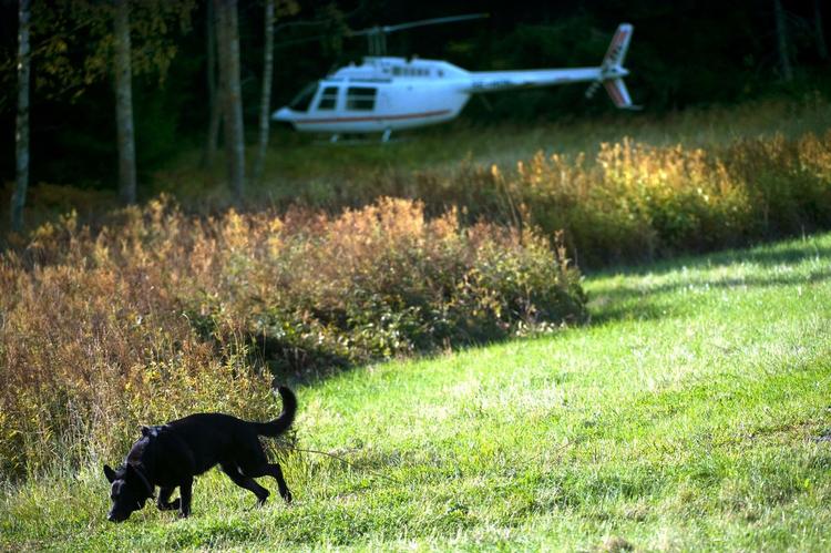 Helikopteren blev fundet omkring 30 kilometer fra værdidepotet nær Stockholm. 