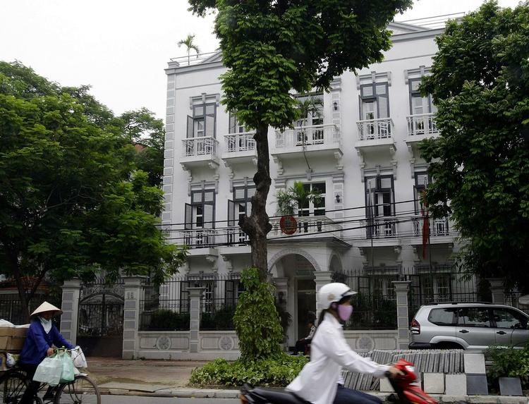 Den dnaske ambassade i Hanoi, hvor de nordkoreanske flygtninge har søgt ly. 