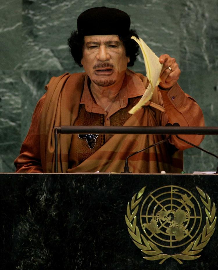 Talerne i FN har egentlig kun 15 minutter, men Gaddafi brugte omkring 100 minutter på sin tale. 