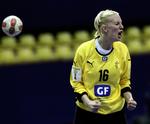 Christina Pedersen stod en god kamp mod Rumænien, men sidder over i opgøret mod Sverige. Arkivfoto. 