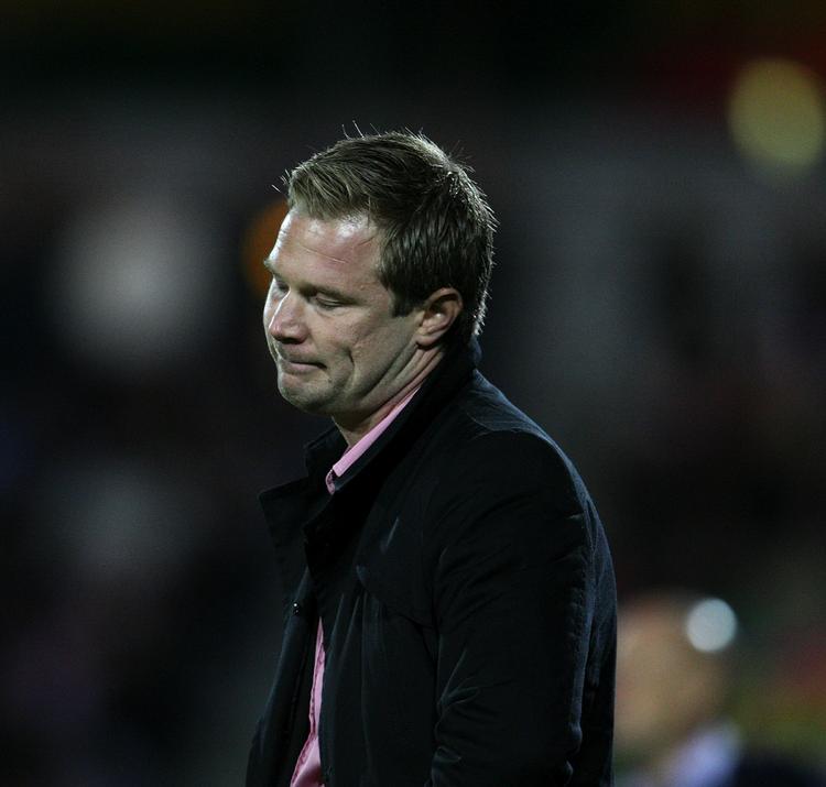 Cheftræner i AaB, Magnus Pehrsson ærgede sig over nedlaget til FC København. 