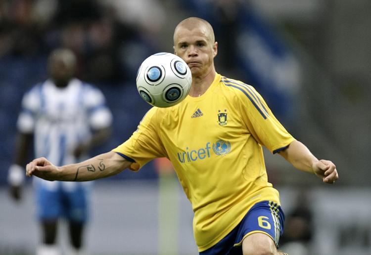 Brøndbys svenske midtbanespiller, Samuel Holmén, var tydeligt skuffet efter 1-4-nederlaget til Silkeborg. Arkivfoto. 
