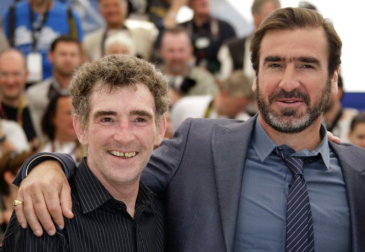 Steve Evets og Eric Cantona spiller hovedrollerne i 'Looking for Eric', der får danmarkspremiere på fredag. Arkivfoto fra Cannes-festivalen i maj. 