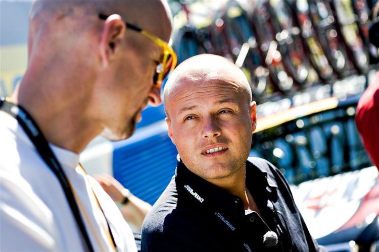 Pressechef for Bjarne Riis og Team Saxo Bank, Brian Nygaard, skifter til ny frembusende konkurrent. Arkivfoto. 