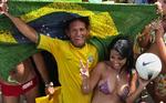 Fest på stranden Copacabana i Rio efter OL-sejren i København. 