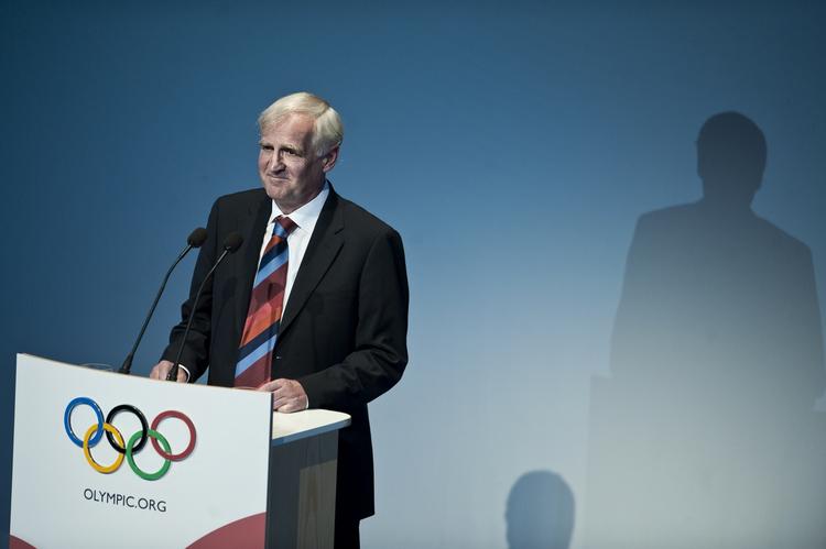 DIF-formand Niels Nygaard taler ved åbningen af IOC's møde i København. Han støtter valget af Rio som værtsby i 2016. Arkivfoto 