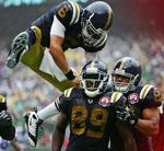 Mark Sanchez har taget et stort spring i denne sæson - både som quarterback og i søndags, da han kastede Jerricho Cotchery (89) fri til en touchdown. 