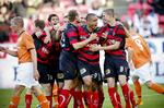 Jublen var stor hos FC Midtjylland, der fik tre vigtige point i bundopgøret mod HB Køge. 