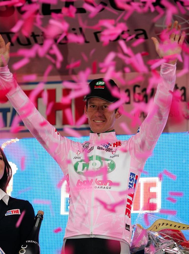 Gabriele Bosisio fik en enkelt dag i den rosa førertrøje i Giro d'Italia sidste år. Arkivfoto. 