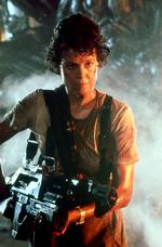 Sigourney Weaver som løjtnant Ripley i Ridley Scotts nu klassiske sf-film 'Alien'.  Foto: Polfoto 