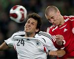 Nicklas Bendtner blev matchvinder for Danmark i 2007, hvor en flok tyske reserver blev slået 1-0. Arkivfoto. 