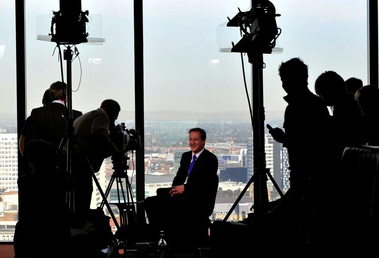 James Cameron interviewes under landsmødet i Manchester. 