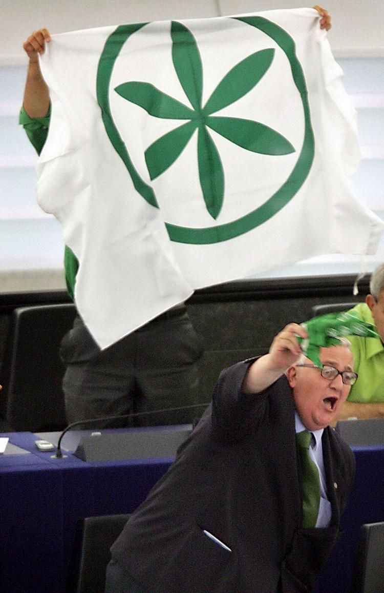 Mario Borghezio skældte al hæder og ære fra sine politiske modstandere i EU-parlamentet i dag. Billedet er fra en tidligere optræden. 