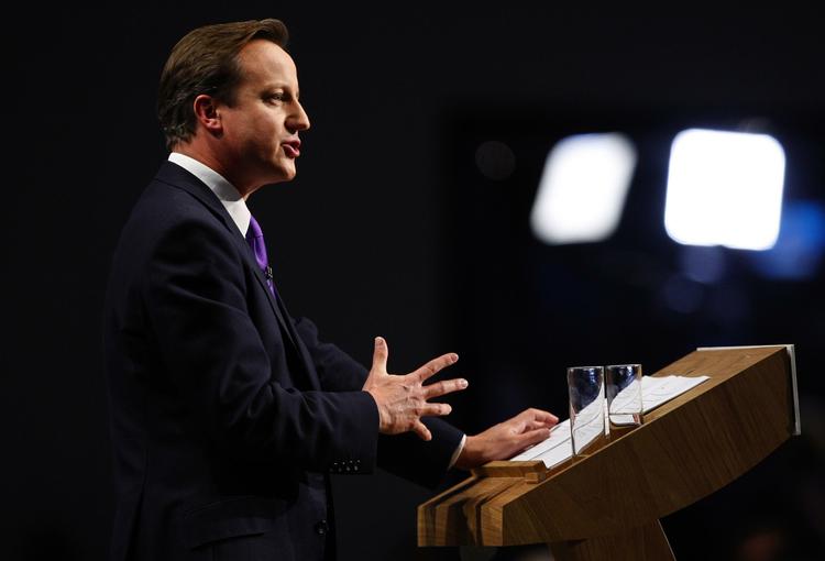 David Camerons tale på årsmødet var nærmest som en jobsamtale. Meningsmålingerne står, at han vil blive Storbritanniens næste premierminister. 