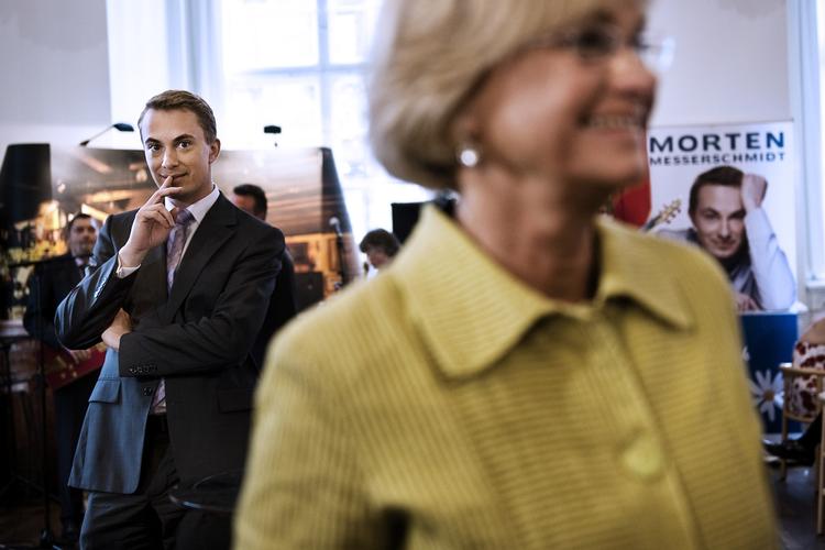 Pia Kjærsgaard giver Metock-dommen og spidskandidaten Morten Messerschmidt æren for det flotte valgresultat til DF. 