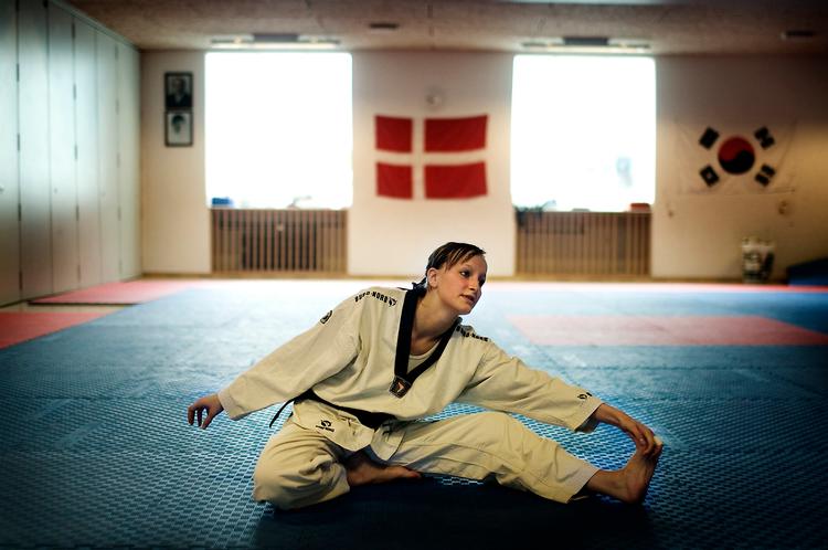 Sandra B. Christensen er et produkt af talentprojektet i Nørrebro Taekwondo Klub. 14.-18. oktober skal Sandra for første gang kæmpe om medaljer ved VM i Ballerup Arena i 47-kilos klassen. Foto: Niels Christensen 