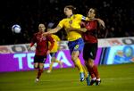 Zlatan løb forgæves efter en VM-billet i Sveriges 4-1-sejr over Albanien. 