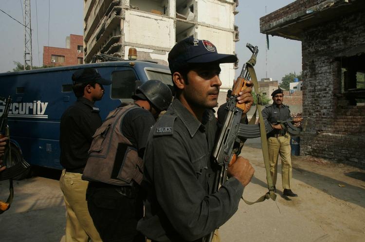 Billede fra kampene i Lahore. 
