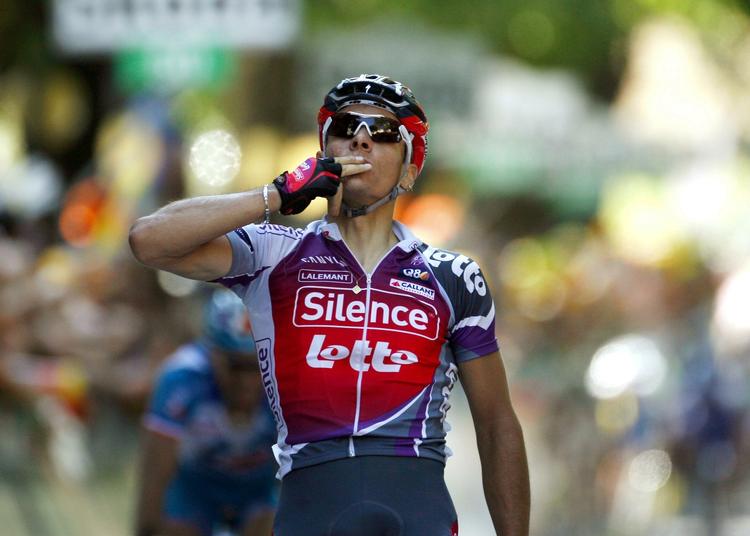 Philippe Gilbert fik den tredje sejr på stribe, da han vandt Giro del Piemonte. Nu er han favorit til Lombardiet Rundt. Arkivfoto. 