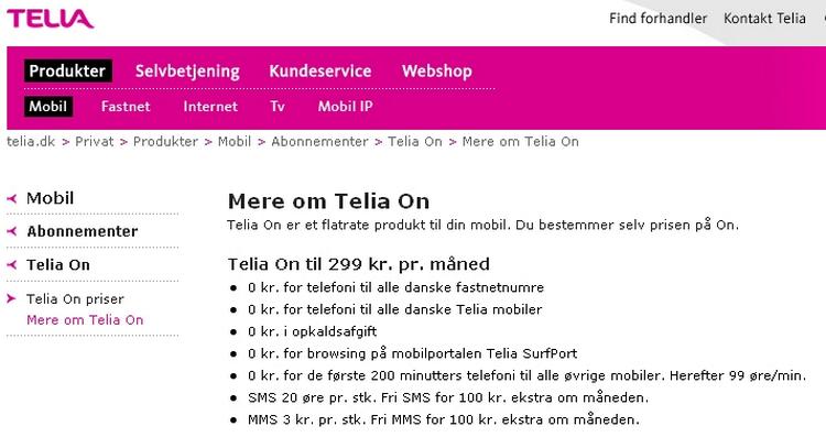 Alle Telias abonementer får nu et prisloft på brug af indholdstakserede sms'er. Man skal selv melde det fra, hvis man ikke ønsker det. 