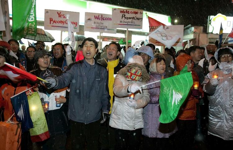 Sydkoreansk jubel over buddet på vinter-OL. 