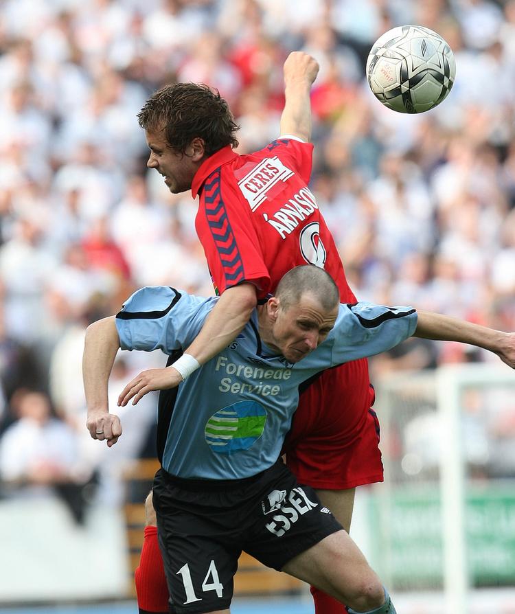 Kenneth Møller Pedersen og de øvrige Randers-spillere er ved at smide den negative bagage ud. Arkivfoto. 