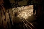 Københavnsk fodgængertunnel med omfattende graffiti-bemaling. Arkivfoto. 