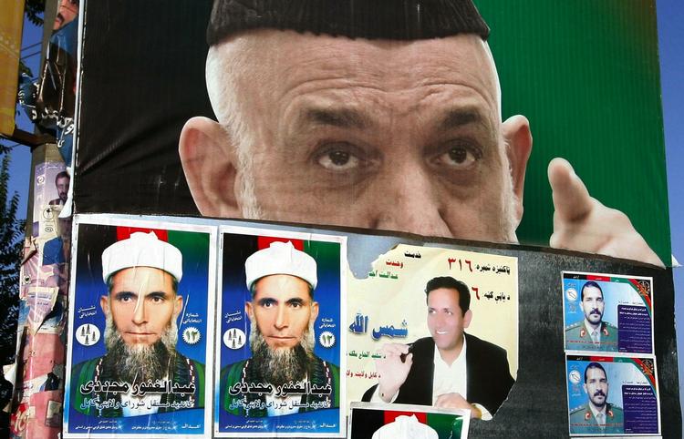 Hamid Karzai har alligevel ikke opnået over halvdelen af stemmerne ved første runde af præsidentvalget i Afghanistan. (Arkivfoto) 