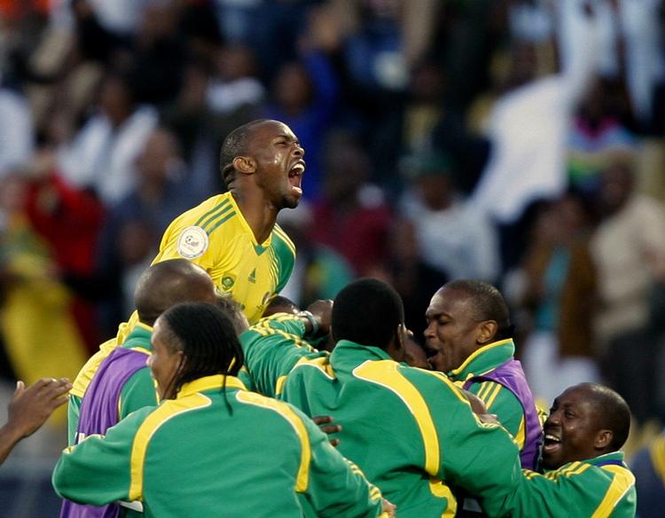 Katlego Mphela og Sydafrika sluttede som nummer fire i mini-VM tidligere i år efter Brasilien, USA og Spanien. Arkivfoto. 
