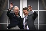 Queen Margrethe II of Denmark and Crown Prince Frederik on the occasion of his 40th birthday. Archive. 