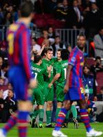 De grønblusede Rubin Kazan-spillere vandt sensationelt opgøren på Camp Nou over Barcelona. 