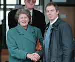 Biljana Plavsic, da hun i 1997 stadig sad ved magtens højbord, her i selskab med daværende britiske premierminister Tony Blair. 