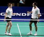 I finalen. VM-bronzevinderne Joachim Fischer og Christinna Pedersen møder engelsk par i finalen i Denmark Open. Arkivfoto. 