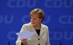 Leder. Angela Merkel brugte sin tale i dag på blandt andet at give en lille reprimande til den liberale koaltionspartner FDP, som satser meget på skattelettelser. 