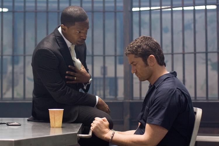 Jamie Foxx og Gerard Butler i 'Nådesløs hævn'. 