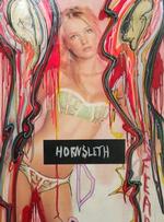 Stjålet. Maleriet 'Cut me hit me' har en værdi af 100.000 kroner ifølge lederen af Hornsleth Showroom i Århus. 